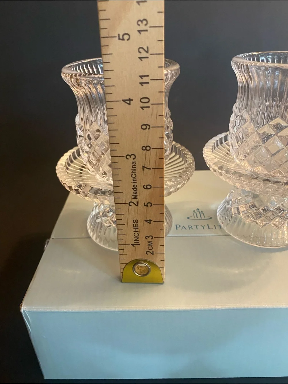 Partylite Votive Candle Holder Set of Two  Original Box Williamsburg Retired - Picture 6 of 8